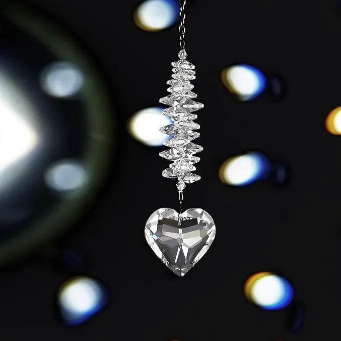 Sympathy Gifts for Loss of Loved One, Unique Memorial Gifts, Bereavement Gift Ideas for Loss of Mom Dad Son, Crystal Ball Sun Catchers Indoor Window, Christmas Decor, 45mm Heart Sun Catchers by GreenHaven Gardens