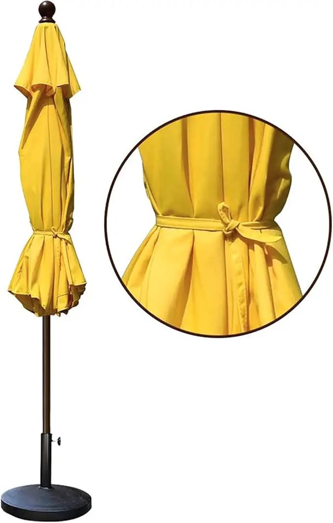 EliteShade USA 10-Year-Non-Fading 9Ft Market Umbrella Patio Umbrella Outdoor Table Umbrella with Ventilation, Sunflower Yellow by GreenHaven Gardens