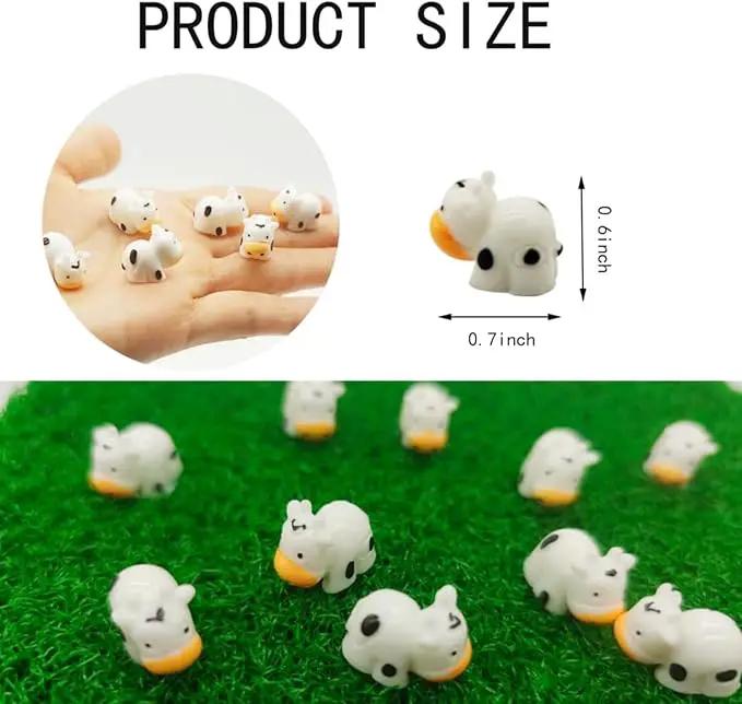 DoubleWood Mini Cow Figurines Set, 120 Pieces, Resin Mini Animals Decorations for Fairy Gardens and Miniature Landscapes (120, White) by GreenHaven Gardens