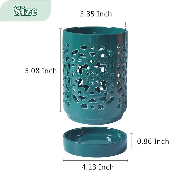 Orchid Pot 4 Inch, Orchid Pots with Holes & Saucers for Repotting, Breathable Slotted Orchid Pots Flower Plant Nursery Pot Green by GreenHaven Gardens