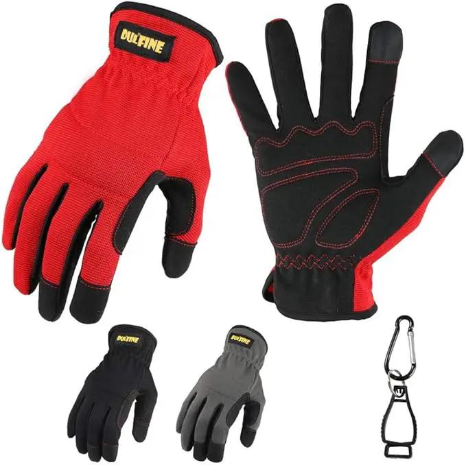 DULFINE High Performance Work Gloves For Men(3 Pairs Pack), High Dexterity Touch Screen For Multipurpose,Excellent Grip (Large) by GreenHaven Gardens
