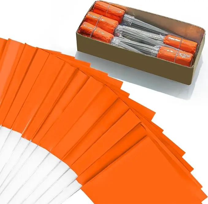 Zozen Marking Flags, Fluorescent Orange Color/1000 Pcs/15x4x5 Inch, Yard Flags for Lawn & Irrigation & Landscape & Sprinkler & Survey & Dog Training. by GreenHaven Gardens