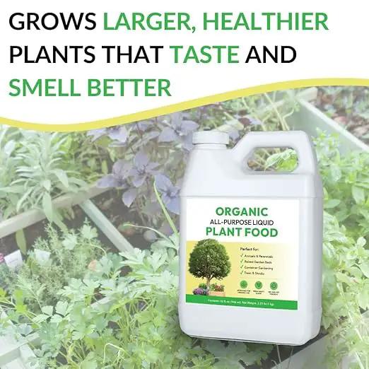FOOP Organic All-Purpose Liquid Plant Food - Use on All Outdoor Plants: Flower Beds, Vegetable Gardens, Container Gardening | Concentrated Liquid Fertilizer (1 Gallon, 2 Pack, Mixes to 256 Gallons) by GreenHaven Gardens