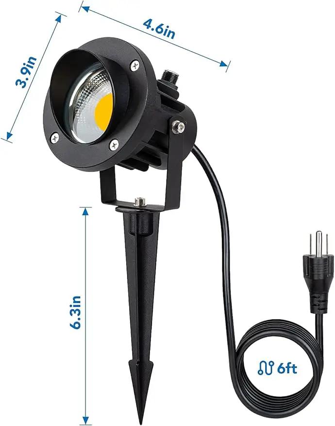 SUNVIE Outdoor LED Spotlight with Dusk to Dawn Photocell Light Sensor 20W Landscape Lights 120V AC 3000K Warm White Waterproof Landscape Spotlights for Yard Tree Flag Garden Decor 6 FT Cord(2 Pack) by GreenHaven Gardens