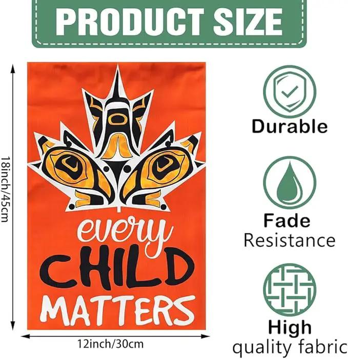Canada Orange Indigenous 12x18 Inch Garden Flag Banner by GreenHaven Gardens