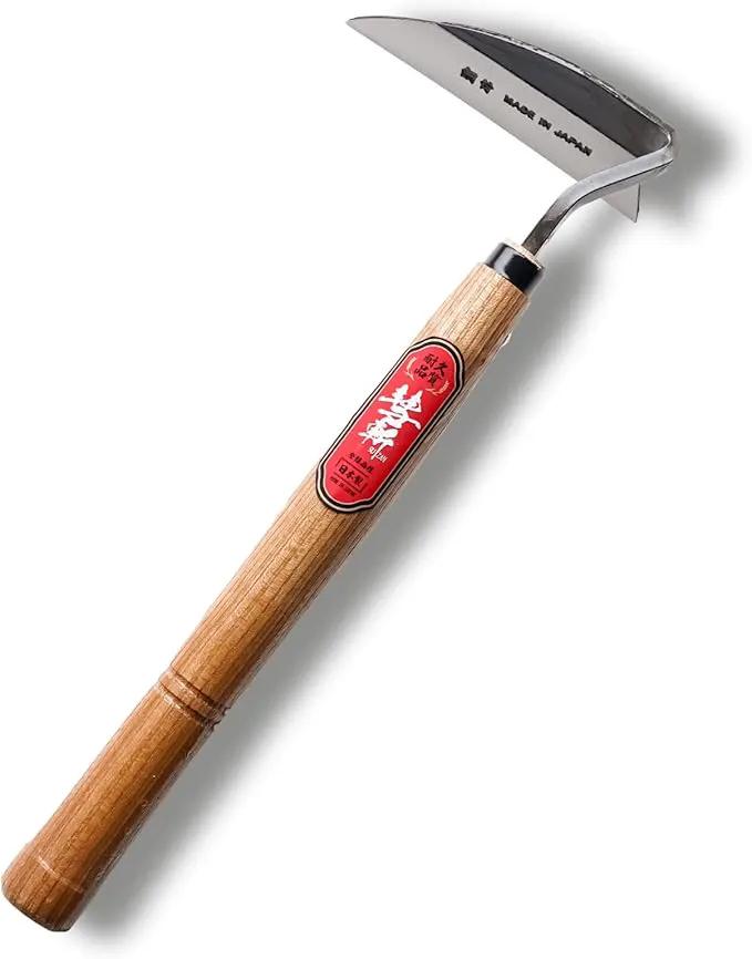 SUIZAN Nejiri Kama Weeding Sickle 13" - Professional Japanese Hand Weed Puller Garden Hoe Gardening Tools by GreenHaven Gardens