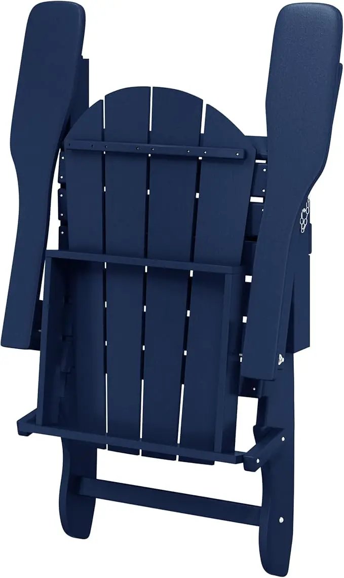 Westin Outdoors Laguna WO Home Outdoor Adirondack Folding Chair Lounger Seat Traditional Retro Home Furniture for Beach, Balcony, Backyard, Lawn, Patio, Pool, Deck, Garden (Navy Blue) by GreenHaven Gardens