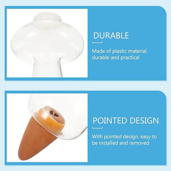 Yardwe 5PCS Plant Watering Globes, 300ML Self-Watering Bulb Mushroom Shape Watering Bulb Plant Waterer Stakes for Indoor Outdoor Plants by GreenHaven Gardens