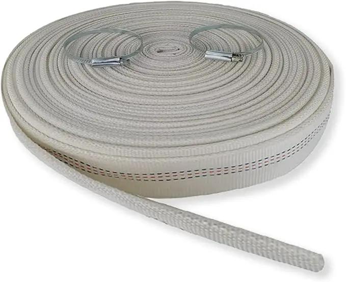 2"×98' Heavy Duty Backwash Water Hose with Clamps Fire Hose Lay-Flat Discharge Pumping Hose Garden Hose Pool Cleaning PVC Weather Resistant Hose for Home Agricultural Irrigation Water Transfer by GreenHaven Gardens