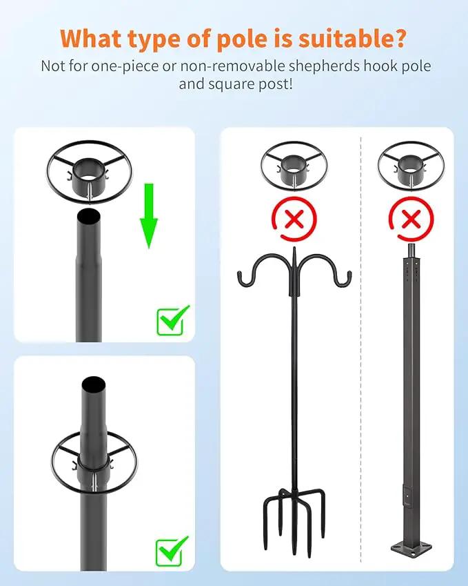 Squirrel Baffle for Bird Feeder Pole - Polycarbonate Bird Feeder Baffle with Stainless Steel Spring for Better Protection, 19 Inch Squirrel Guard for Outside Pole Mount, Metal Buckle by GreenHaven Gardens
