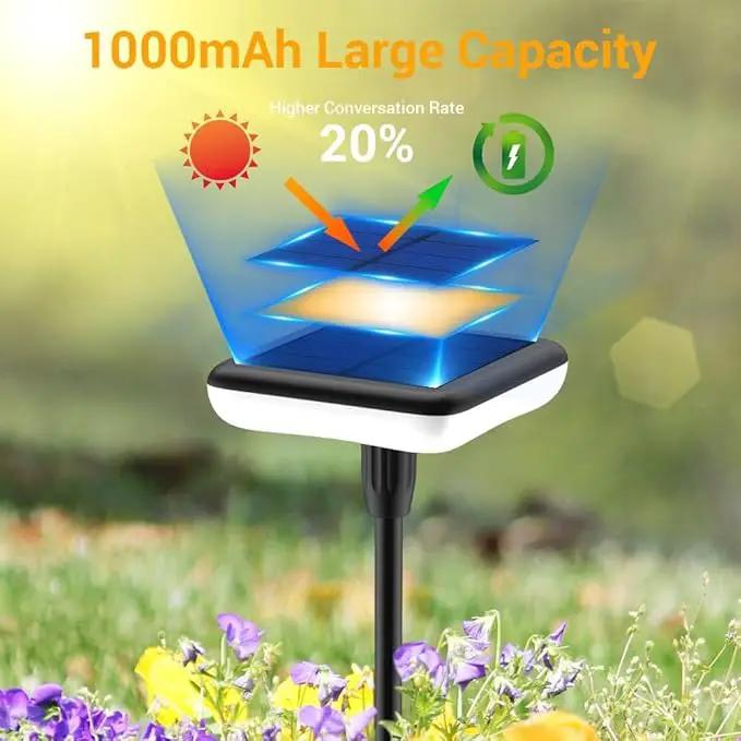 Solar Lights Outdoor Garden 4 Pack Solar Pathway Light 31" Tall Sway by Wind Solar Swaying Lights 34LM Bright Up to 12H IP65 Waterproof Auto On/Off for Outside Yard Path Patio Lawn Flower by GreenHaven Gardens