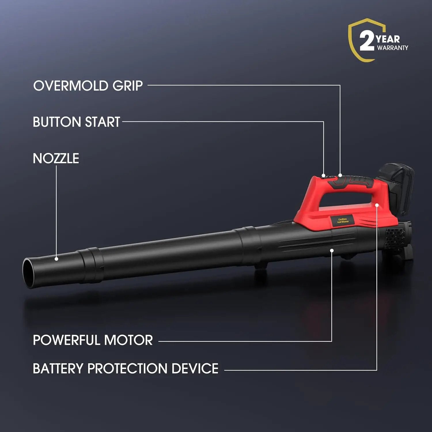 Cordless Leaf Blower for Milwaukee 18V Battery, 450CFM Electric Leaf Blower with 130MPH, Copper Motor, Handheld for Lawn Care, Yard (Battery Not Included) (Red) by GreenHaven Gardens