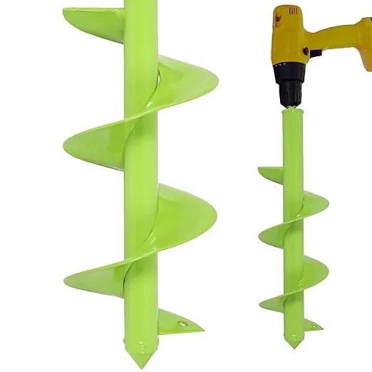 TCBWFY Auger Drill Bit for Planting 3.5"x16",Extended Length Garden Auger Spiral Drill Bit for Planting Bulbs Flowers,Planting Auger for Drill Post Hole Digger for 3/8”Hex Drive by GreenHaven Gardens