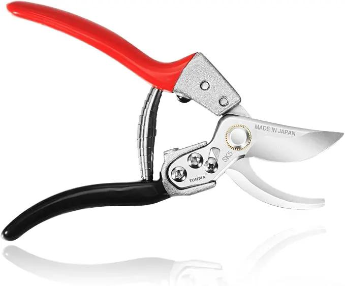 TONMA Pruning Shears [Made in Japan] Professional 8 Inch Premium Plant Garden Scissors Secateurs with Ergonomic Handle, Gardening Gifts Bypass Hand Pruners Branch Gardening Clippers for Plants by GreenHaven Gardens
