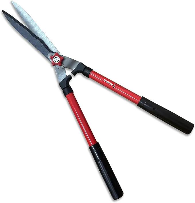 TABOR TOOLS B620A Hedge Shears with Wavy Blade for Trimming Borders, Boxwood, and Bushes, Manual Hedge Clippers with Comfort Grip Handles. by GreenHaven Gardens