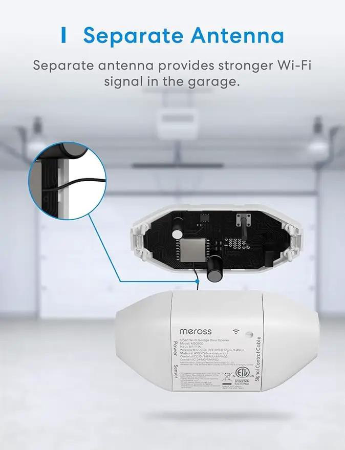 meross Smart Garage Door Opener Remote, APP Control, Compatible with Alexa and SmartThings, Multiple Notification Modes, No Hub Needed by GreenHaven Gardens