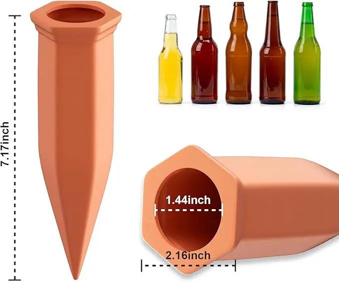 Terracotta Plant Watering Stakes, Self-Watering System for Indoor and Outdoor Plants, 20-Pack by GreenHaven Gardens