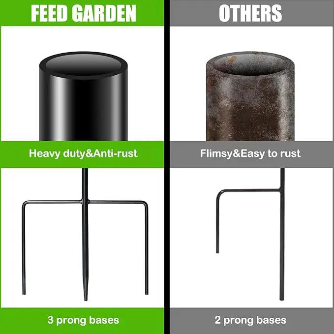 FEED GARDEN Adjustable 32 Inch Small Shepherd Hooks for Outdoor, Garden Hooks for Lanterns, Shepard Hooks for Hanging Plants, Bird Feeders, Solar Lights, Mason Jars, Weddings Decor,8 Pack by GreenHaven Gardens