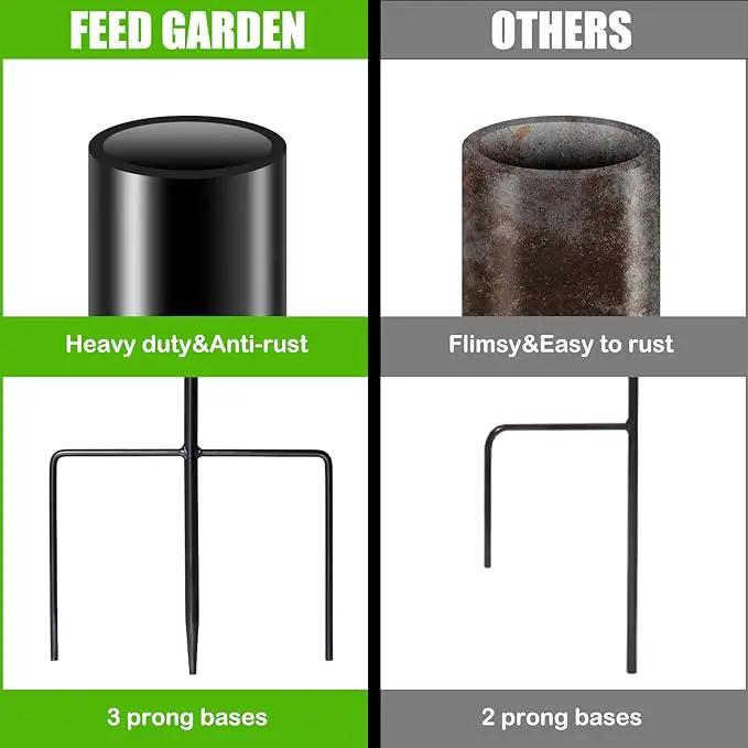 FEED GARDEN Adjustable 32 Inch Small Shepherd Hooks for Outdoor, Garden Hooks for Lanterns, Shepard Hooks for Hanging Plants, Bird Feeders, Solar Lights, Mason Jars, Weddings Decor,2 Pack by GreenHaven Gardens