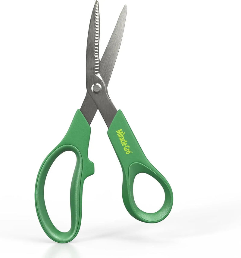 Miracle-Gro 8 in. All-Purpose Steel Garden Utility Shears with Serrated Blades – Comfort Grip Yard and Garden Scissors for Pruning Plants, Flowers, and Herbs by GreenHaven Gardens