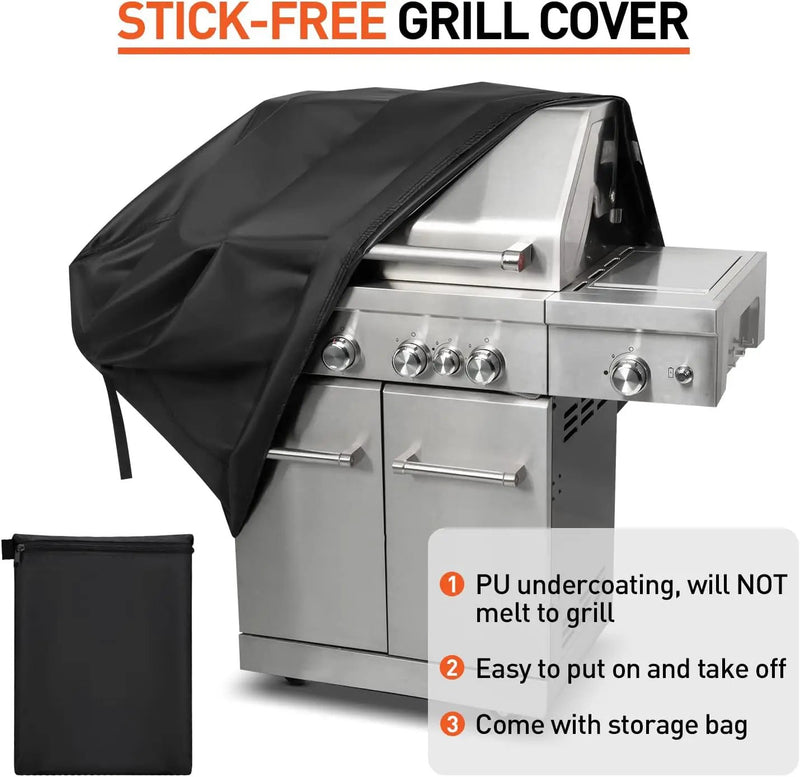 65 Inch Grill Cover Waterproof and Fade Resistant Barbecue Gas Grill Covers for Outside, All Weather Protection Compatible with Weber Char Broil Nexgrill and More Grills by GreenHaven Gardens