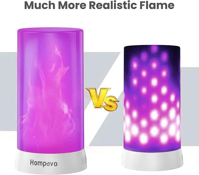 Hompavo 【Upgraded】 LED Flame Lights with Remote & Timer, Waterproof 4-Mode Rechargeable Battery Operated Flameless Candles, Pillar Flickering Lanterns for Room Patio Wedding Halloween Home Decor by GreenHaven Gardens