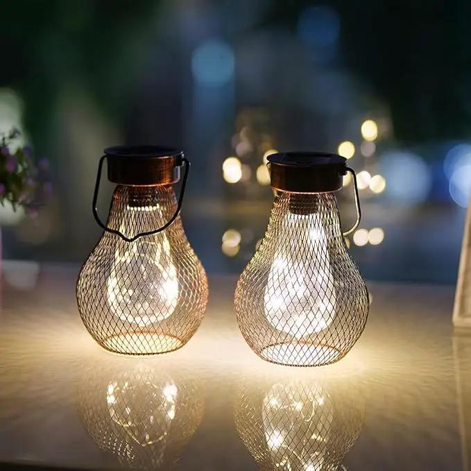 Solar Lanterns Outdoor Hanging Lights for Porch Waterproof,2 Pack Solar Lights Led Powered Lanterns Decorative for Outside Yard Garden Patio Pathway Decor by GreenHaven Gardens