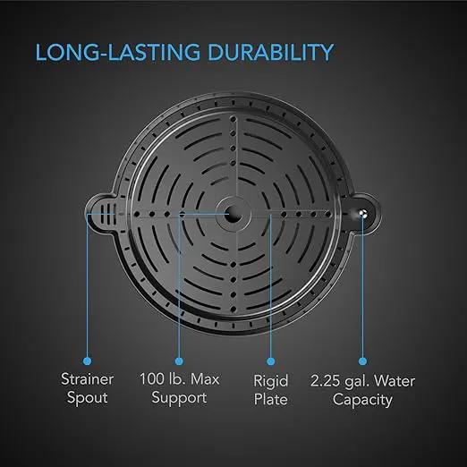 AC Infinity Self-Watering Fabric Pot Base XL, 4-Pack Auto-Irrigation Water Delivery System with Reservoir Meter, Extra Large Elevated Plant Saucers for Indoor Grow Tents, Greenhouses, Outdoor Gardens by GreenHaven Gardens