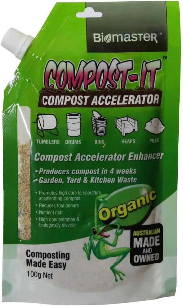 Compost-It Compost Accelerator/Starter 100g Spout Pack for All Composting Systems, (100% Natural Concentrate) by GreenHaven Gardens