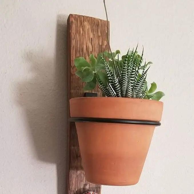 4 Pack 4in Flower Pot Holder Ring Wall Mounted Metal Planter Hooks Hangers Wall Bracket Wall Planter Hook (4, 4") by GreenHaven Gardens