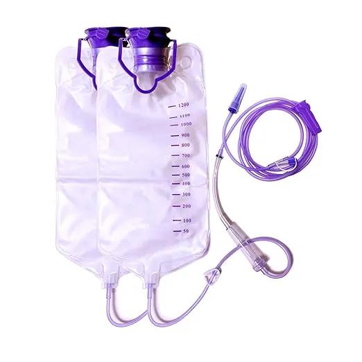Water Drip Bags,1200ml Nutrition Bag Fluid Dripper Supply with Large Bore & Tube for Plants, 2 Pcs by GreenHaven Gardens