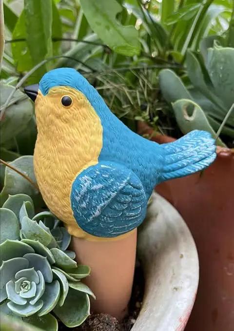 4 Pack Plant Watering Devices, Magpie Shape Terracotta Watering Spikes, Vacation Self Watering Planter Insert, Automatic Plant Waterer for Indoor Outdoor Plants (Smart Magpie) by GreenHaven Gardens