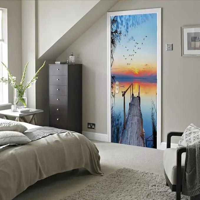 3D Door Stickers Murals - Peel & Stick Wallpaper - Self-Adhesive Decals - Removable PVC - Waterproof - Bedroom & Living Room - 31.5" x 78.7" by GreenHaven Gardens