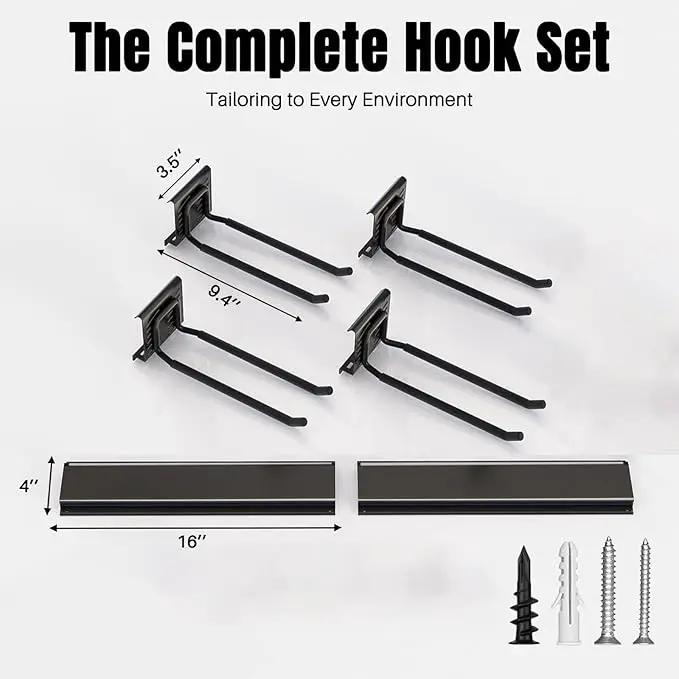 Garage Garden Tool Organizer Wall Mount, Heavy Duty Garage Tool Storage Rack 32 Inches, Max Load 220lb - Shovel, Rake, Folding Chair, Weed Eater Storage by GreenHaven Gardens