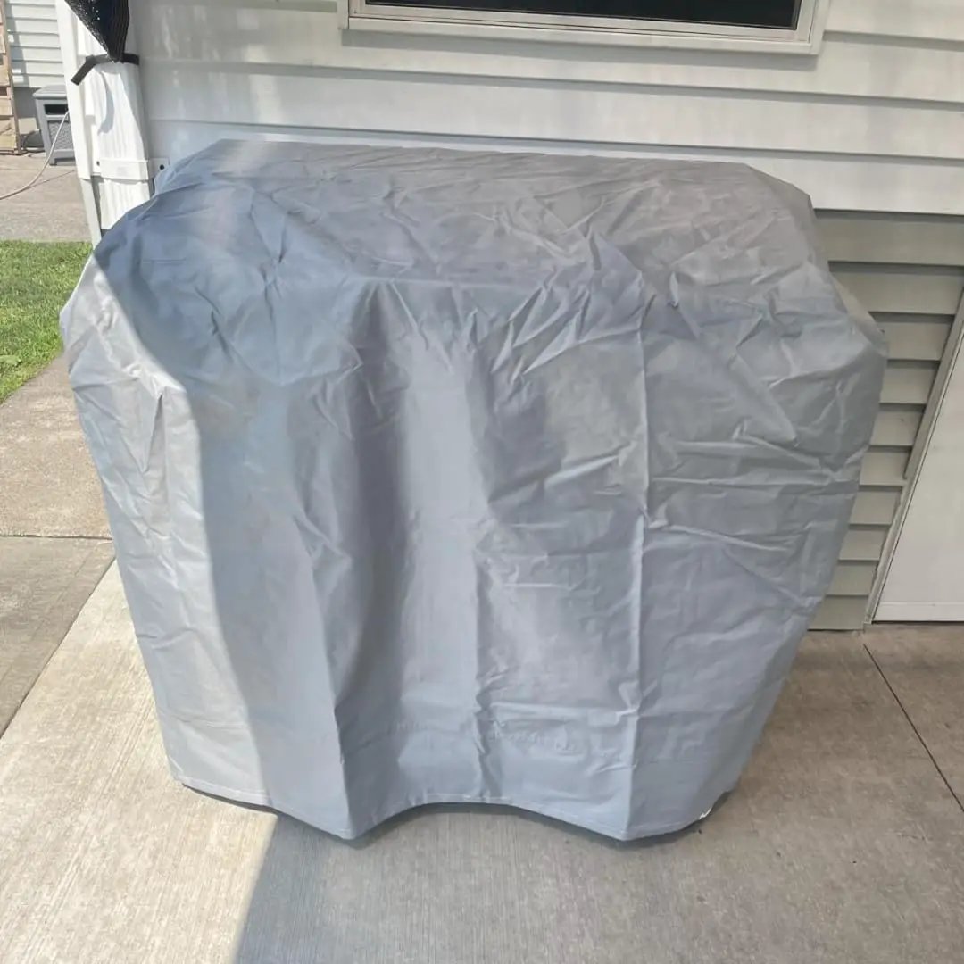 BBQ Grill Cover, 47 Inch Heavy Duty Waterproof Barbecue Gas Grill Covers for Flat Top Griddle, Anti-Fading Cover for Gas Grill, Gray by GreenHaven Gardens