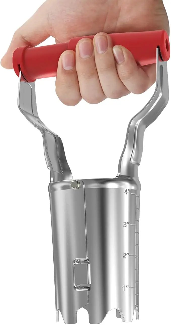 FLORA GUARD Bulb Planter with Depth Markers - Automatic Soil Releasing Seed Bulb Transplanter for Planting/Digging Tulips, Daffodils, Dahlias and More by GreenHaven Gardens