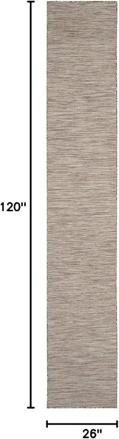 Nourison Positano Indoor/Outdoor Beige 2'2" x 10' Area Rug, Easy Cleaning, Non Shedding, Bed Room, Living Room, Dining Room, Backyard, Deck, Patio (2x10) by GreenHaven Gardens
