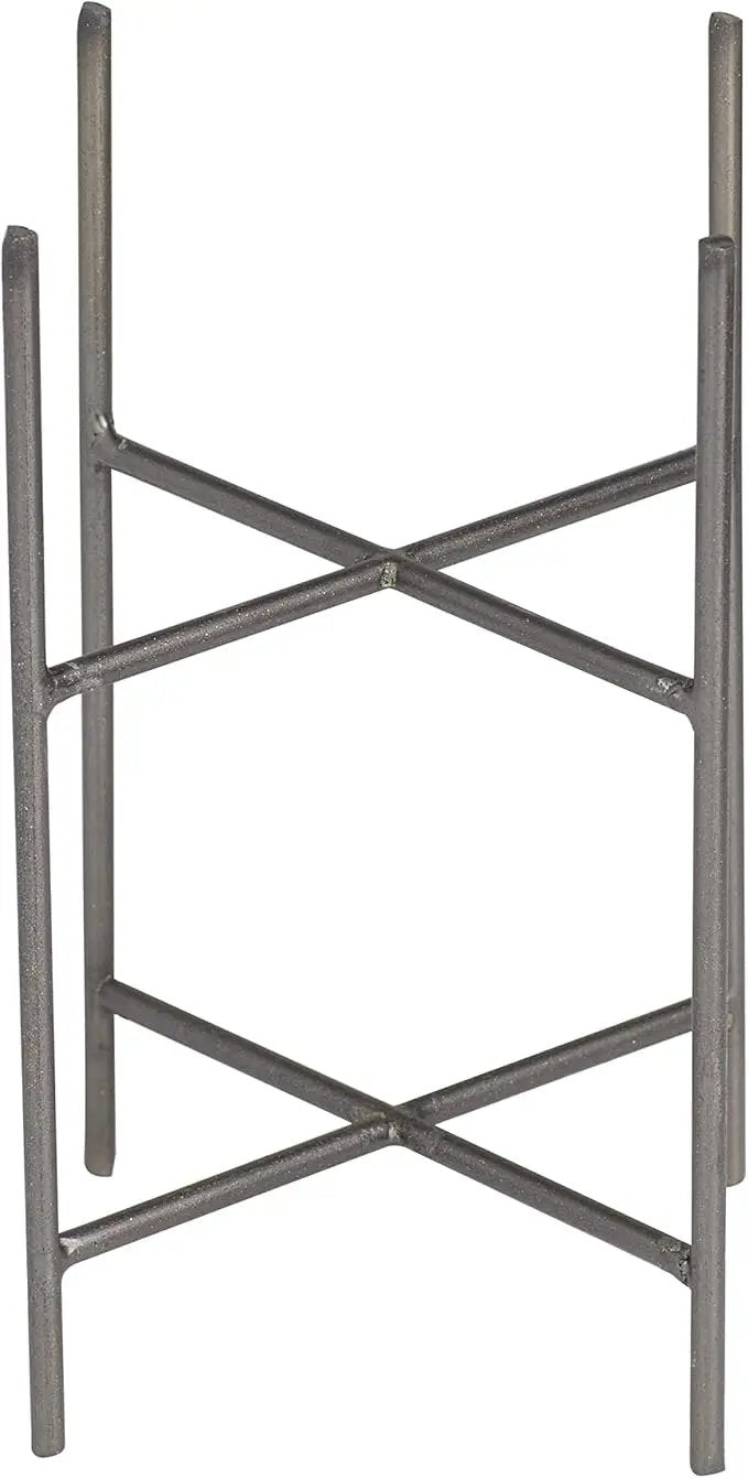 Deco 79 Metal Indoor Outdoor Planter Small Planter Pot with Removable Stand, Set of 2 Planters 12", 9"H, Gray by GreenHaven Gardens