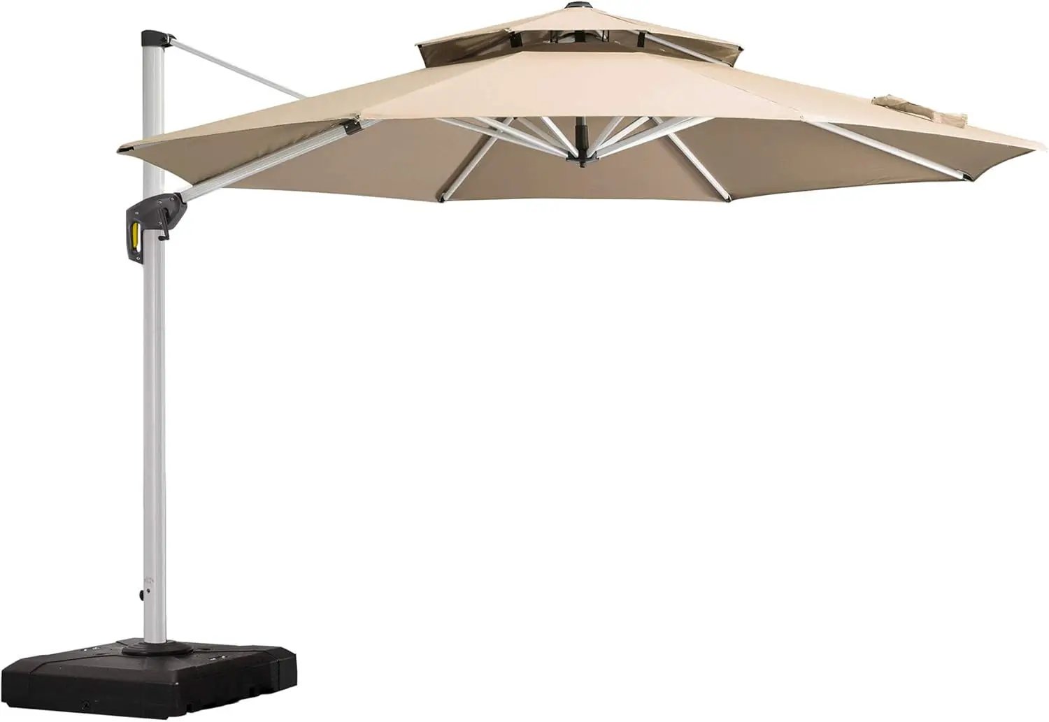 PURPLE LEAF 11 Feet Patio Umbrella Outdoor Round Umbrella Large Cantilever Umbrella Windproof Offset Heavy Duty Sun for Garden Deck Pool Patio, Beige by GreenHaven Gardens