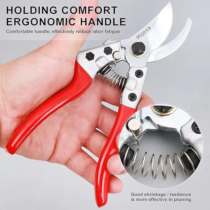 Gardening Scissors, Precision Pruning shears for Branches Shrubs and Vines, High-Carbon SK5 Steel Stays Sharp Longer for Clean Cuts that Promote Plant Health (Gardening Scissors) by GreenHaven Gardens