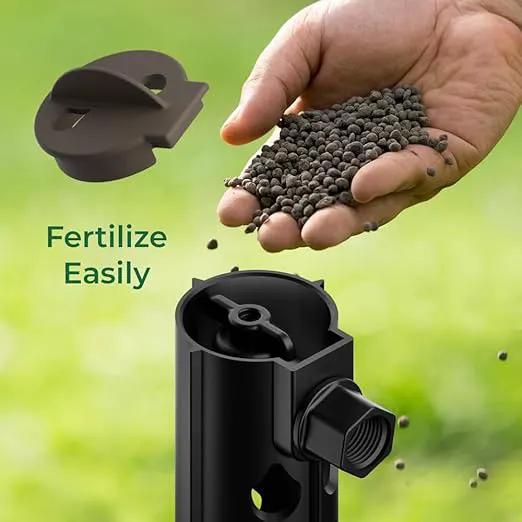 Jr (2 Pk) - Deep Underground Dripper, Tree & Plant Root Watering Drip Irrigation & Fertilizer Stake (1/2" Female NPT Compatible with All Connectors, Water Hose, Drip & PVC) by GreenHaven Gardens