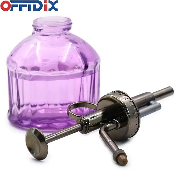 OFFIDIX Glass Watering Spray Bottle,Plant Mister watering can indoor with Bronze Plastic Top Pump, Glass Small Watering Can for Garden, Plants, Cleaning (Purple) by GreenHaven Gardens