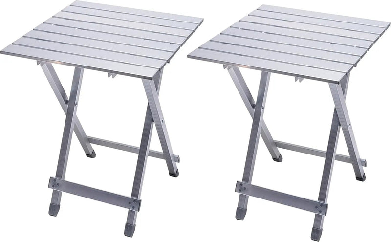 SUNNYFEEL Folding Camping Table - Lightweight Aluminum Portable Picnic Table, 18.5x18.5x24.5 Inch for Cooking, Beach, Hiking, Travel, Fishing, BBQ, Indoor Outdoor Small Foldable Camp Tables by GreenHaven Gardens