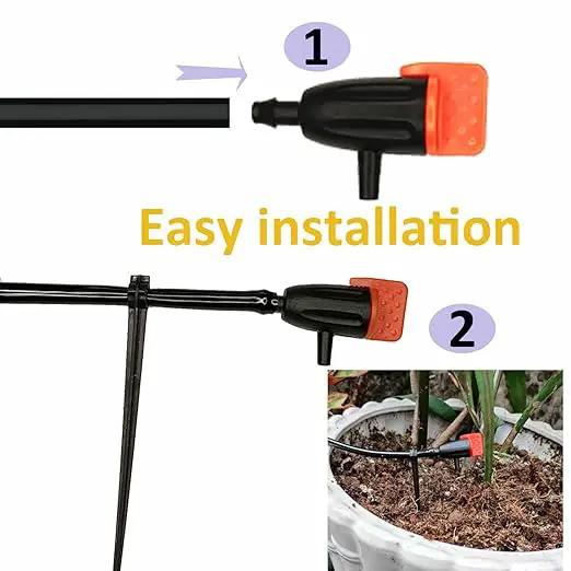 Drip Irrigation System Drip Irrigation Kit 64ft 5/16“ID Inche 64FT 1/4 Inch OD Pipe Kits Solutions for Large Gardens with Low Water Pressure Away from The Water Source by GreenHaven Gardens