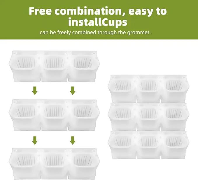 Self-Watering Wall-Mounted Vertical Planter, 36 Pots Wall Planter Indoor Vertical Living Green PlantWall Easy Installation 45''x39'' x5'' (White, 45X39 Inch 36Pcs) by GreenHaven Gardens