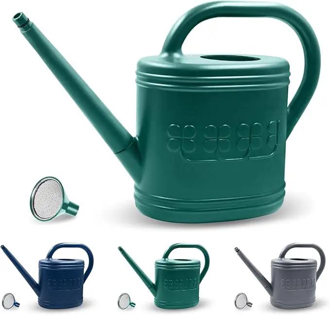 2 Gallon Watering Can, Outdoor Watering Can for Plants, Garden Water Can with Removable Long Spout and Stainless Steel Sprinkler Head, Large Water Can for Greenhouse (Dark Green, 2 Gallon) by GreenHaven Gardens
