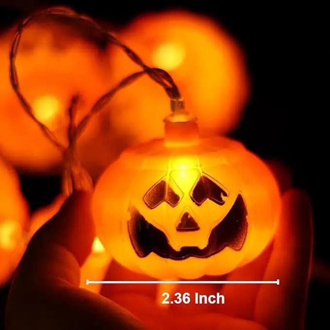 Large Halloween Solar String Lights Outdoor, Pumpkin Lights String with 8 Modes Indoor Outdoor Halloween Decorations Decor with 21.32ft 30 Pumpkin Lights for Halloween Party Yard Patio Bedroom by GreenHaven Gardens
