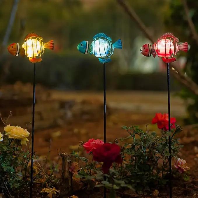 Garden Solar Lights,21.3''H 3Pack Clownfish Outdoor Figurine Lights,Waterproof Garden Decor with Led Lights, Decorative Garden Stake for,Yard,Patio,Lawn by GreenHaven Gardens