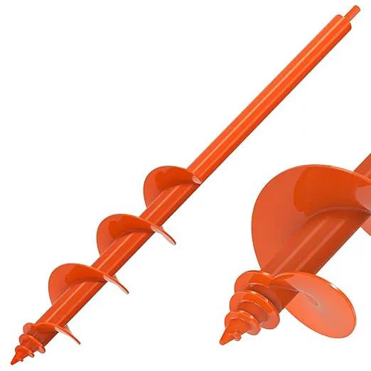 Auger Drill Bit for Planting 3 x 24'', Threaded Garden Auger Post Hole Digger, Spiral Drill Earth Dirt Augers for Bulb, Vegetables, Fence Posts and Umbrella Holes, Fits in 3/8” Drill Chuck by GreenHaven Gardens
