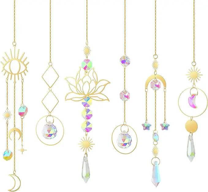 ilclviz Suncatcher Crystal Hanging Sun Catcher Prism with Chain Pendant Ornament Crystal Balls for Window by GreenHaven Gardens